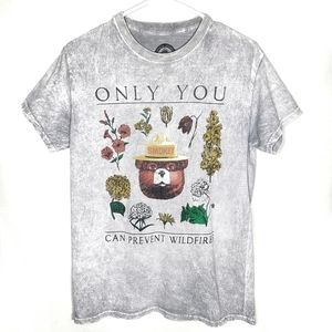 Gray shortsleeve tshirt small Smoky Bear nature wildlife S women's wildfire